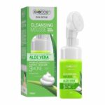 Biocos Aloe Vera Face Wash Mousse | Refreshing Cleanser With Vitamin E & Pro Vitamin B5 Deep Pore Cleansing Hydrates & Fights Breakouts Soft & Glowing Skin (120ml)